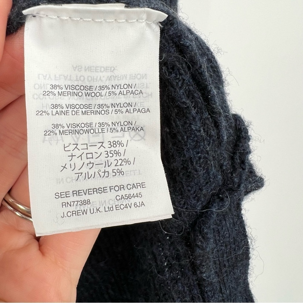 Madewell Warmlight‎ V-Neck Pullover Sweater, Navy, Size L - Picture 8 of 13